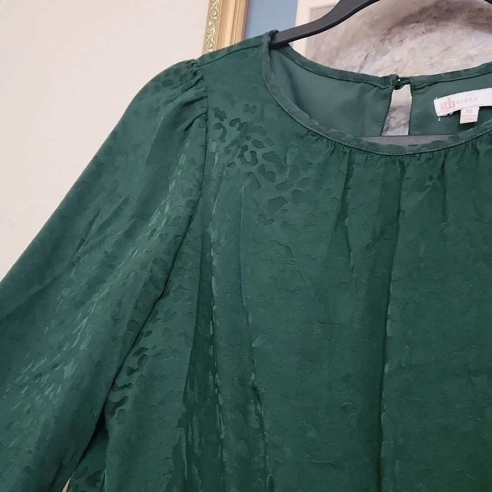 Leopard print Green Girls Dress Party Wedding Christmas Xl